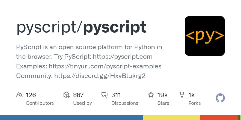 GitHub - pyscript/pyscript: PyScript is an open source platform for Python in the browser. Try PyScript: https://pyscript.com …