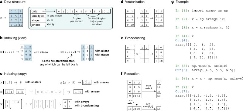Array programming with NumPy