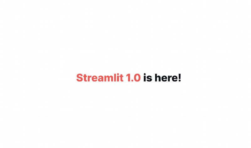 Announcing Streamlit 1.0! 🎈