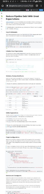 #dsDeepnote supports Great Expectations (GE) now. I ran their template notebook: