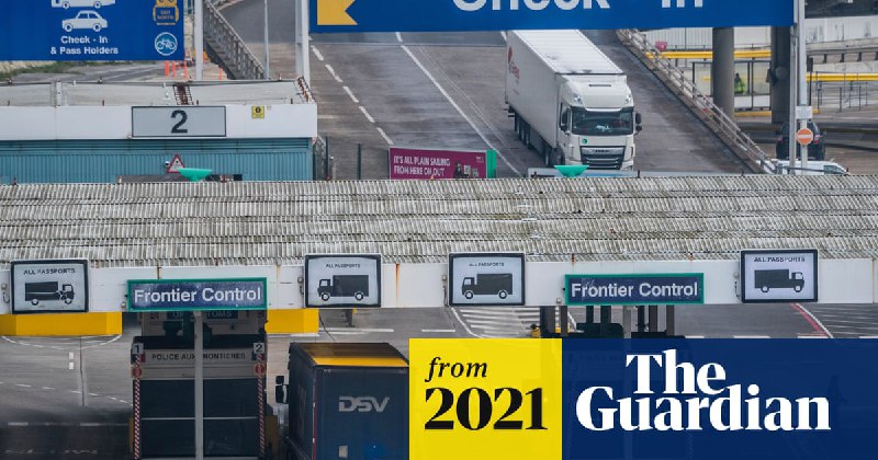 Road freight between Britain and EU is down by a third, data shows