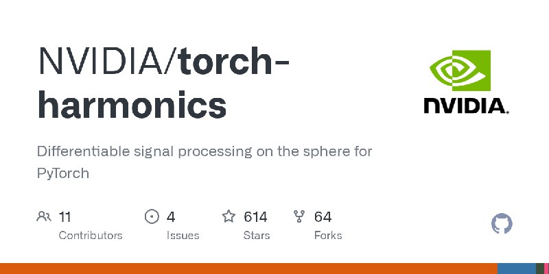 GitHub - NVIDIA/torch-harmonics: Differentiable signal processing on the sphere for PyTorch